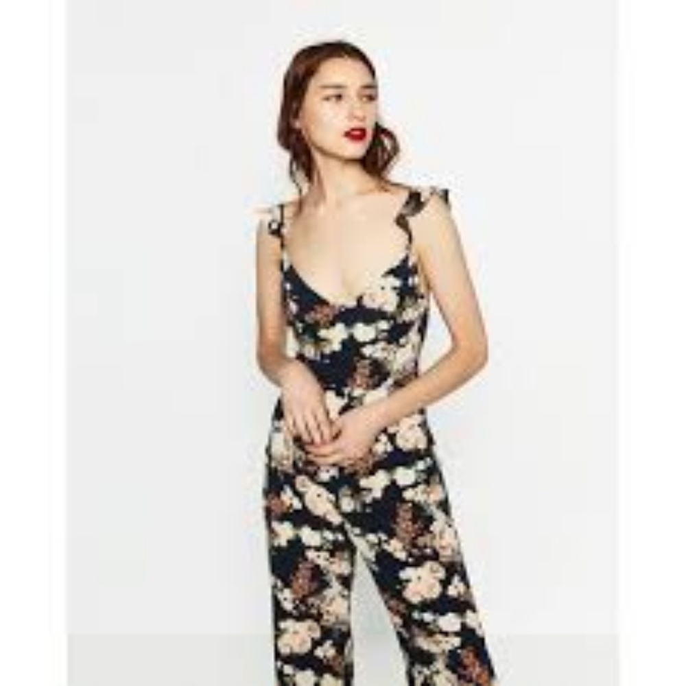 Zara Floral Jumpsuit L 7908/725